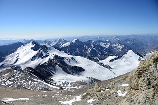14 View Northwest From Aconcagua Camp 3 Colera With Cerro de los Horcones, Cuerno And Manso In Foreground And Cerro Pan de Azucar, Cerro El Tordillo, Piloto, Alma Blanca Beyond